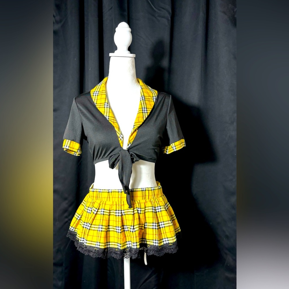 AvidLove Women’s 2pc School Girl Lingerie Set Medium